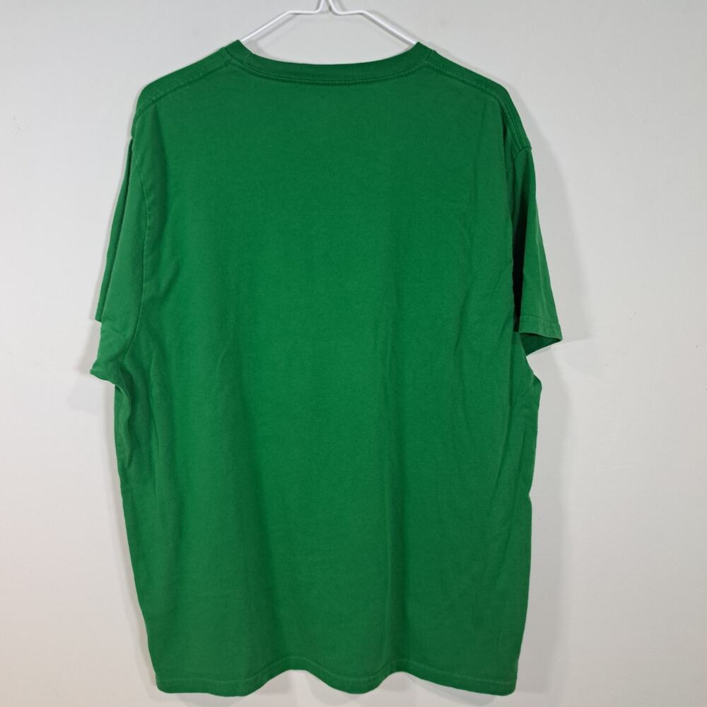Holiday Time "Team Nice" Green Christmas T-Shirt XL - Picture 2 of 5